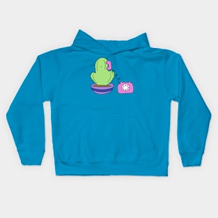 Cactus Making a Call Kids Hoodie